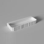 MonBlari MR-G8856-1 solid surface wall-mounted basin side view