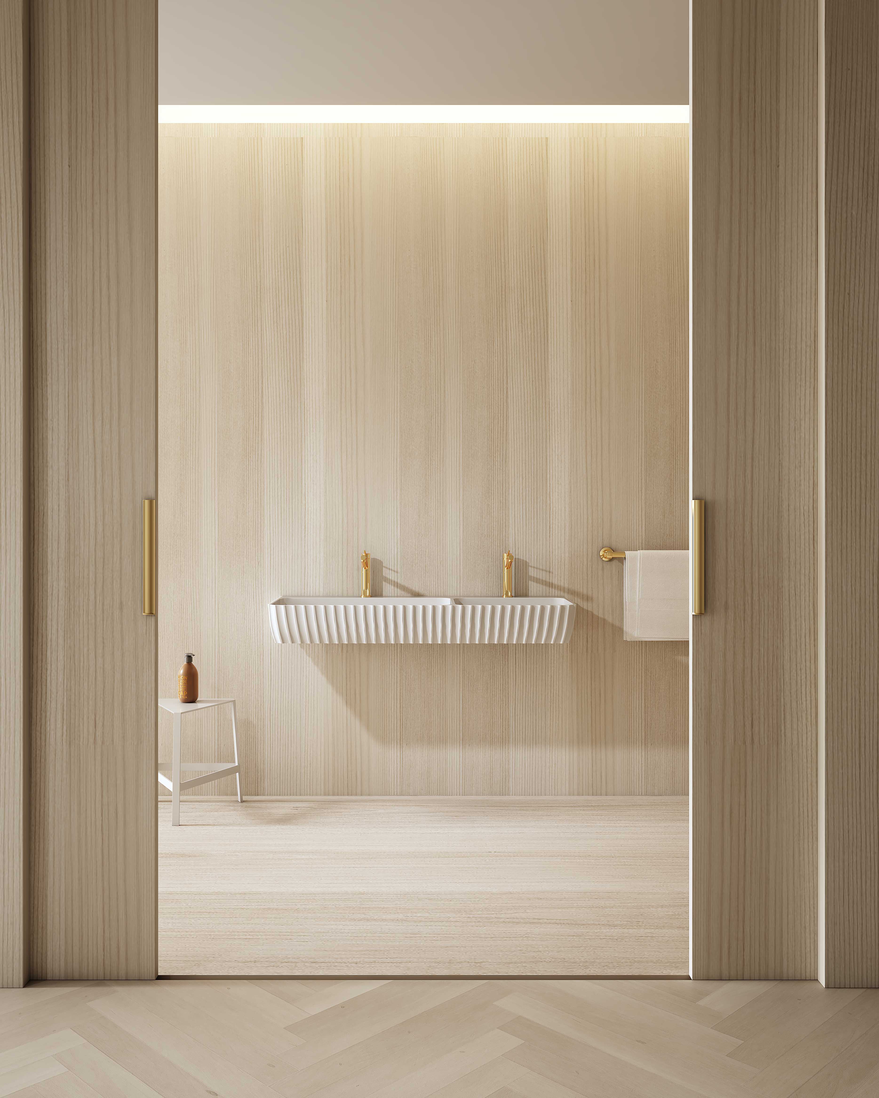 MonBlari MR-G8876-2 wall-mounted basin front view Main image