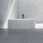 MR88857 Fluted Long Oval Freestanding Bath | MonBlari Front View