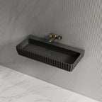 MonBlari MR‑G8876‑1 black solid surface basin side top view