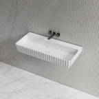 MonBlari MR‑G8876‑1 solid surface basin right side top view