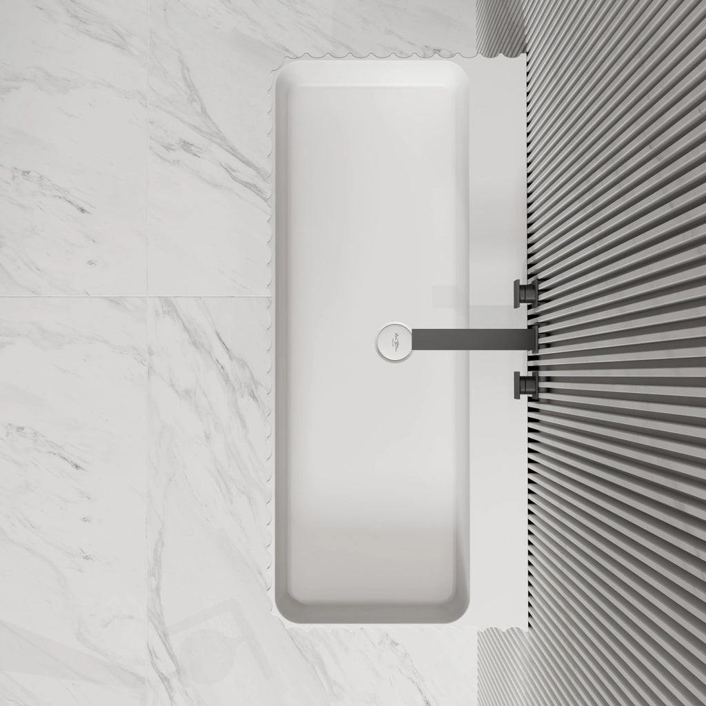 MonBlari MR‑G8876‑1 solid surface basin top view close-up