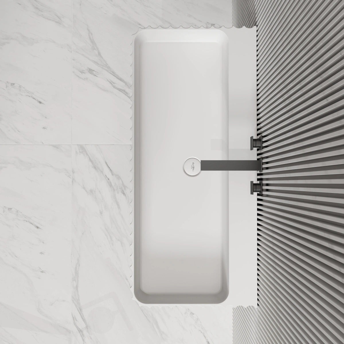 MonBlari MR‑G8876‑1 solid surface basin top view close-up