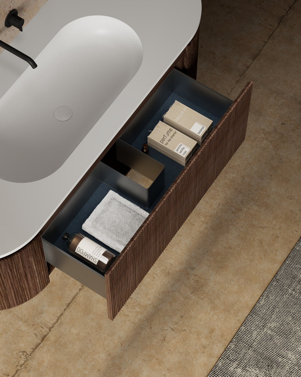 MonBlari MW-V0601 vanity units with mirror-1500mm top view close-up