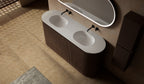 MonBlari MW-V0692A double vanity units with mirror-1800mm side top view