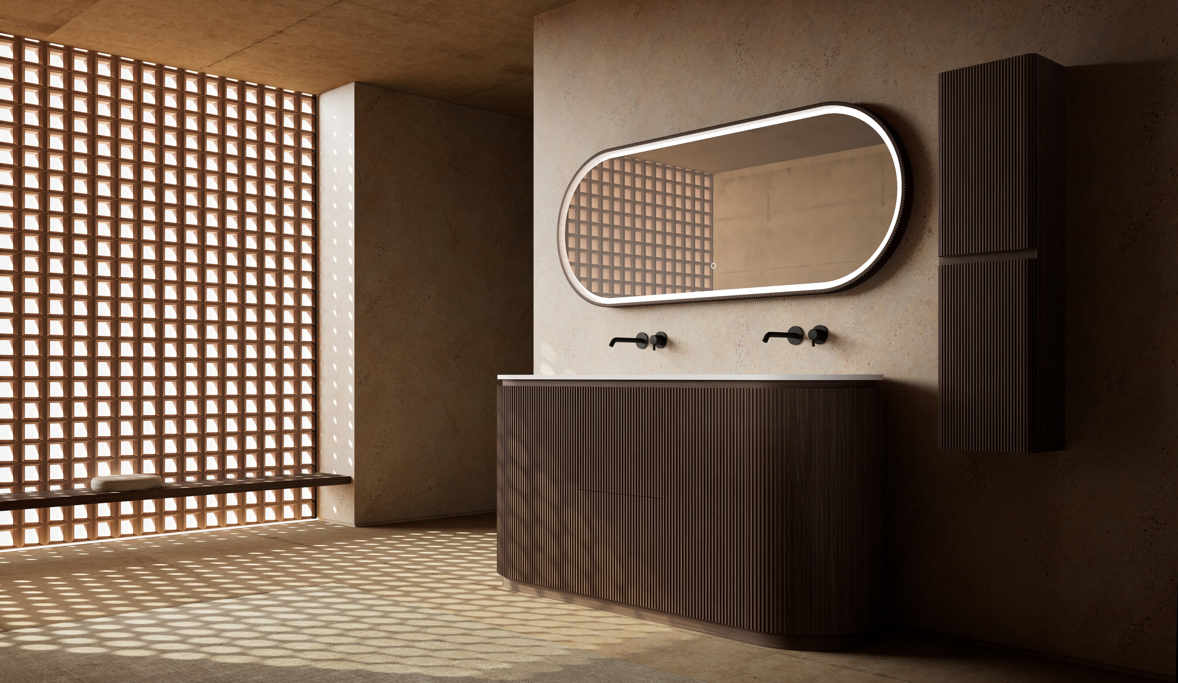 MonBlari MW-V0692A double vanity units with mirror-70-9-inch side view