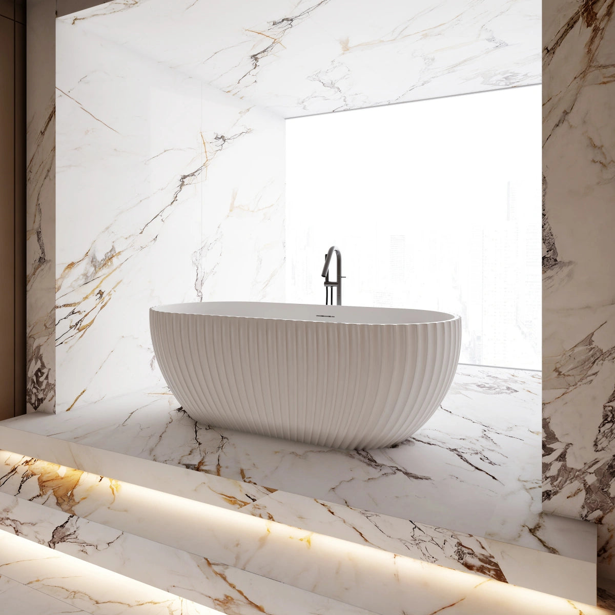 MonBlari MY-66611 Freestanding Bath Right Side View
