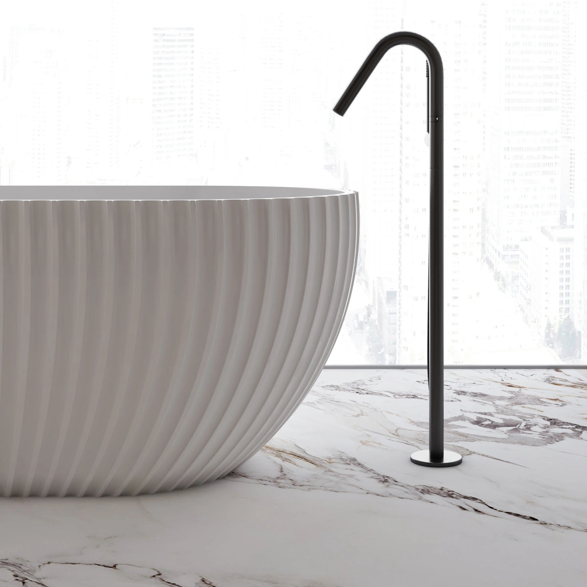 MonBlari MY-66611 Freestanding Bath Right Side View Close-up