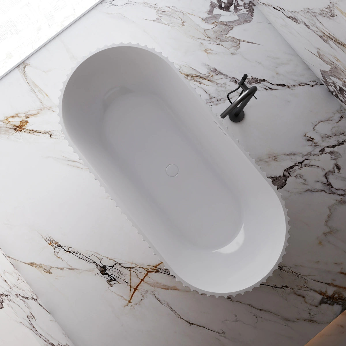 MonBlari MY-66611 Freestanding Bath Top View Close-up