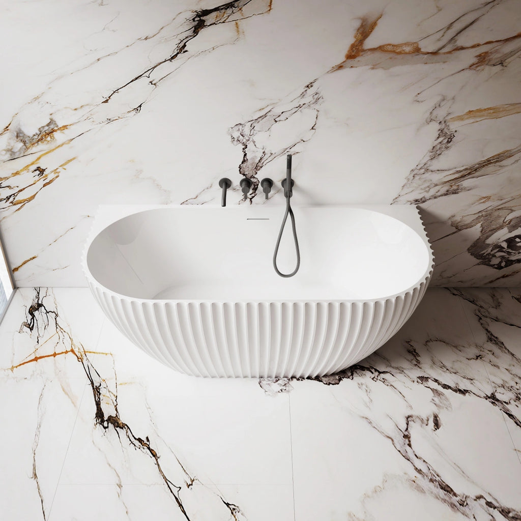 MonBlari MY-66616 Arc-shaped Wall-Mounted Bath Front Top View