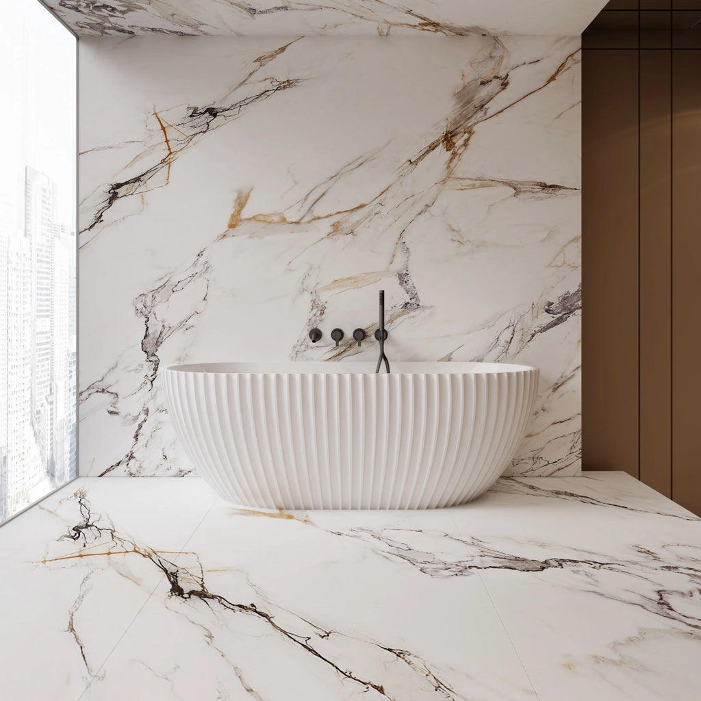 MonBlari MY-66616 Arc-shaped Wall-Mounted Bath Front View