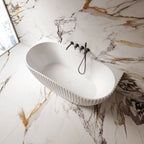 MonBlari MY-66616 Arc-shaped Wall-Mounted Bath Right Side Top View Close-up