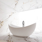 MonBlari MY‑66618 Crescent-Shaped Freestanding Bath Side View
