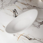 MonBlari MY‑66618 Crescent-Shaped Freestanding Bath Top View Close-up