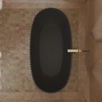 MonBlari My‑66617 Black Freestanding Acrylic Bathtub Top View Close-up