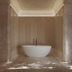 MonBlari My‑66617 White Freestanding Acrylic Bathtub Front View