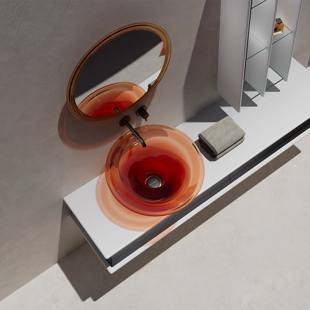 MonBlari SPRING Series Bathroom Vanity Units with Mirror Side Top View