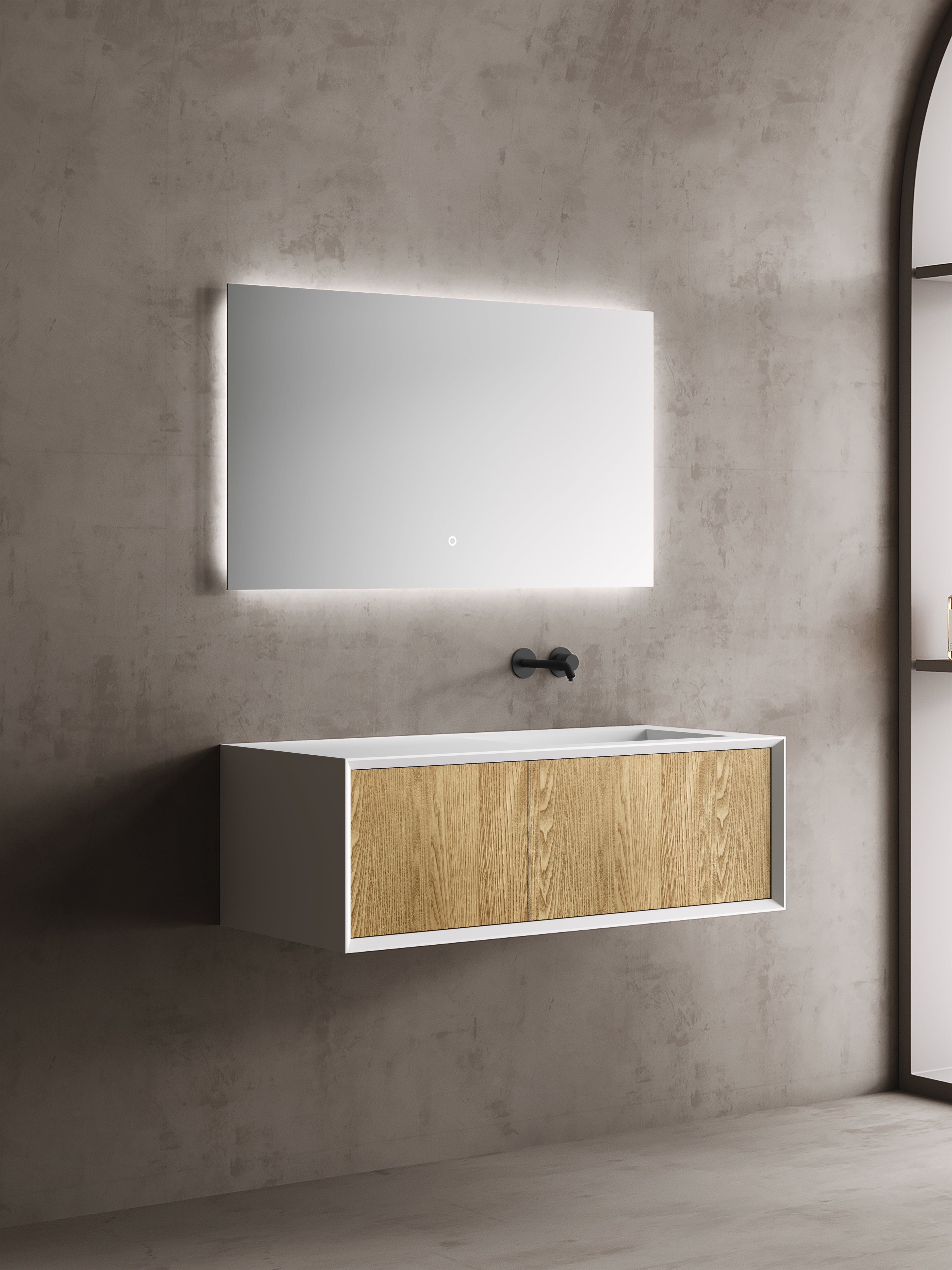 MonBlari TW-2503 vanity units with mirror-1800mm diagonal view
