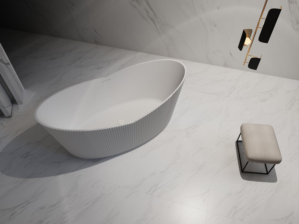 MonBlari TW-7193 Freestanding Bath Diagonal Top View Close-UP