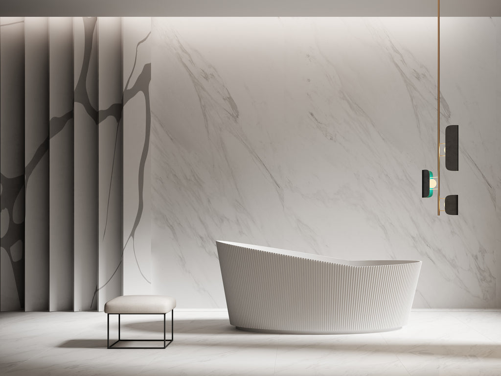 MonBlari TW-7198 Acrylic Freesstanding Bath Front View