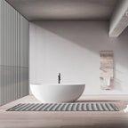 MonBlari TW-8001 Oval Solid Surface Stone Bath Front View