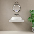 MonBlari TW-8693A oval countertop basin – solid surface modern bathroom sink