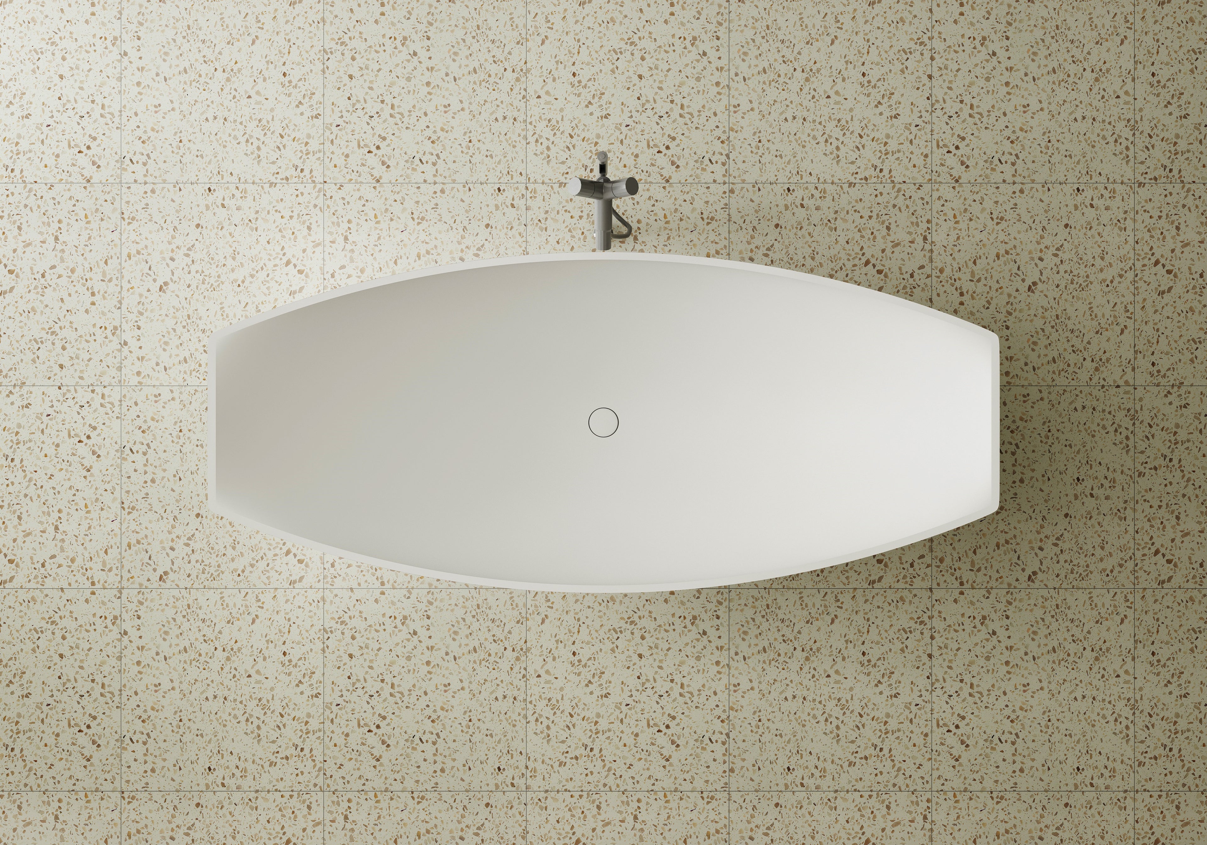 MonBlari TW-8991 solid surface bath front top view