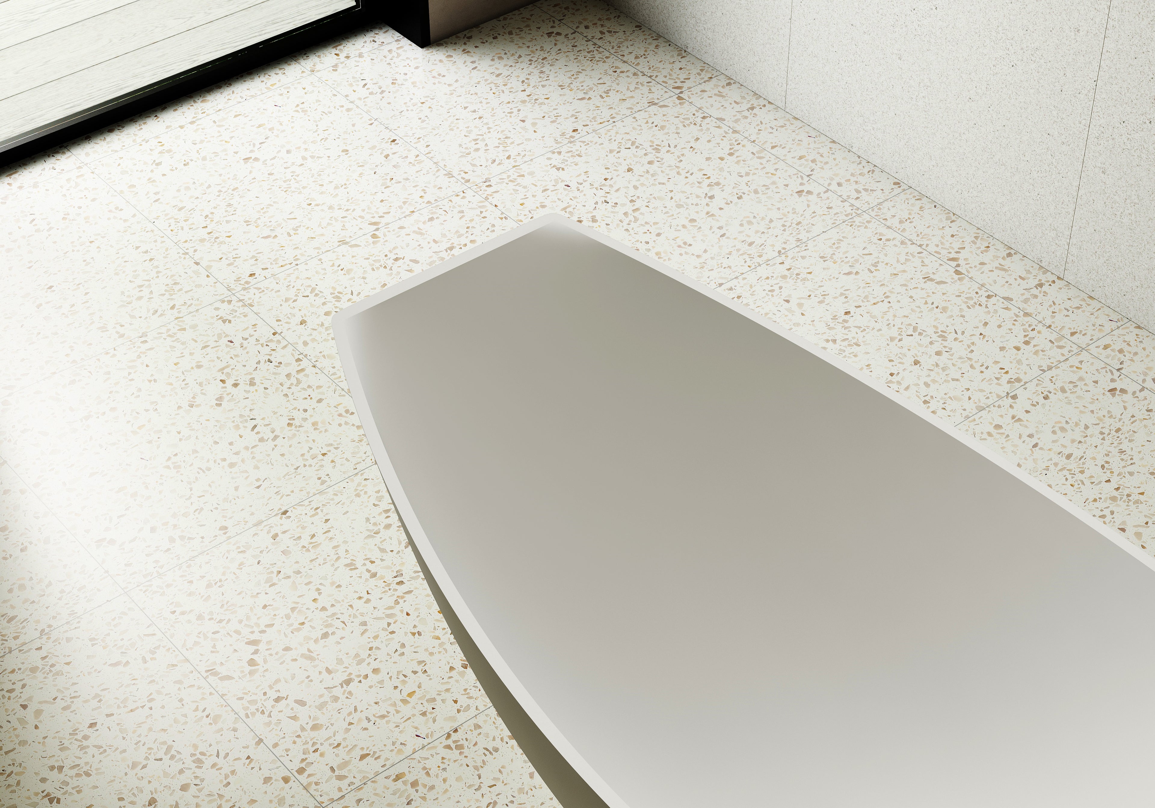MonBlari TW-8991 solid surface bath side view close-up