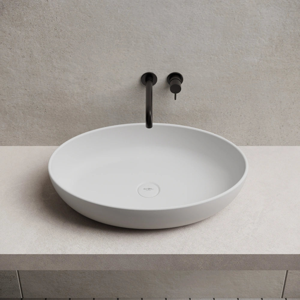 MonBlari TW-A101 Solid Surface Countertop Basin 600mm Front Top View