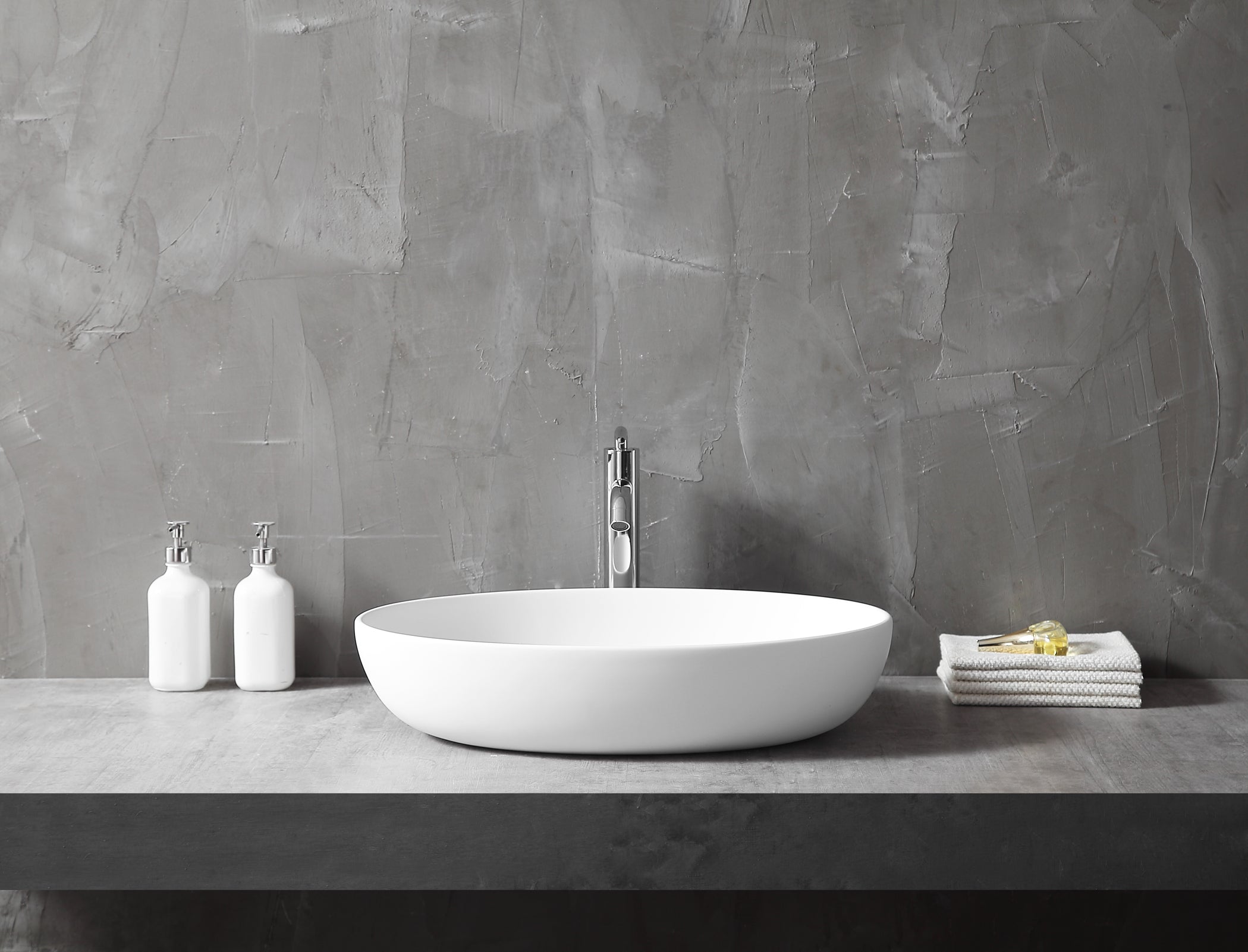 MonBlari TW-A101 round countertop basin | modern bathroom sink Main image