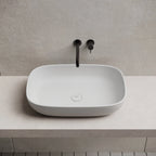 MonBlari TW-A102 Solid Surface Countertop Vessel Bathroom Sink 600mm Front Top View