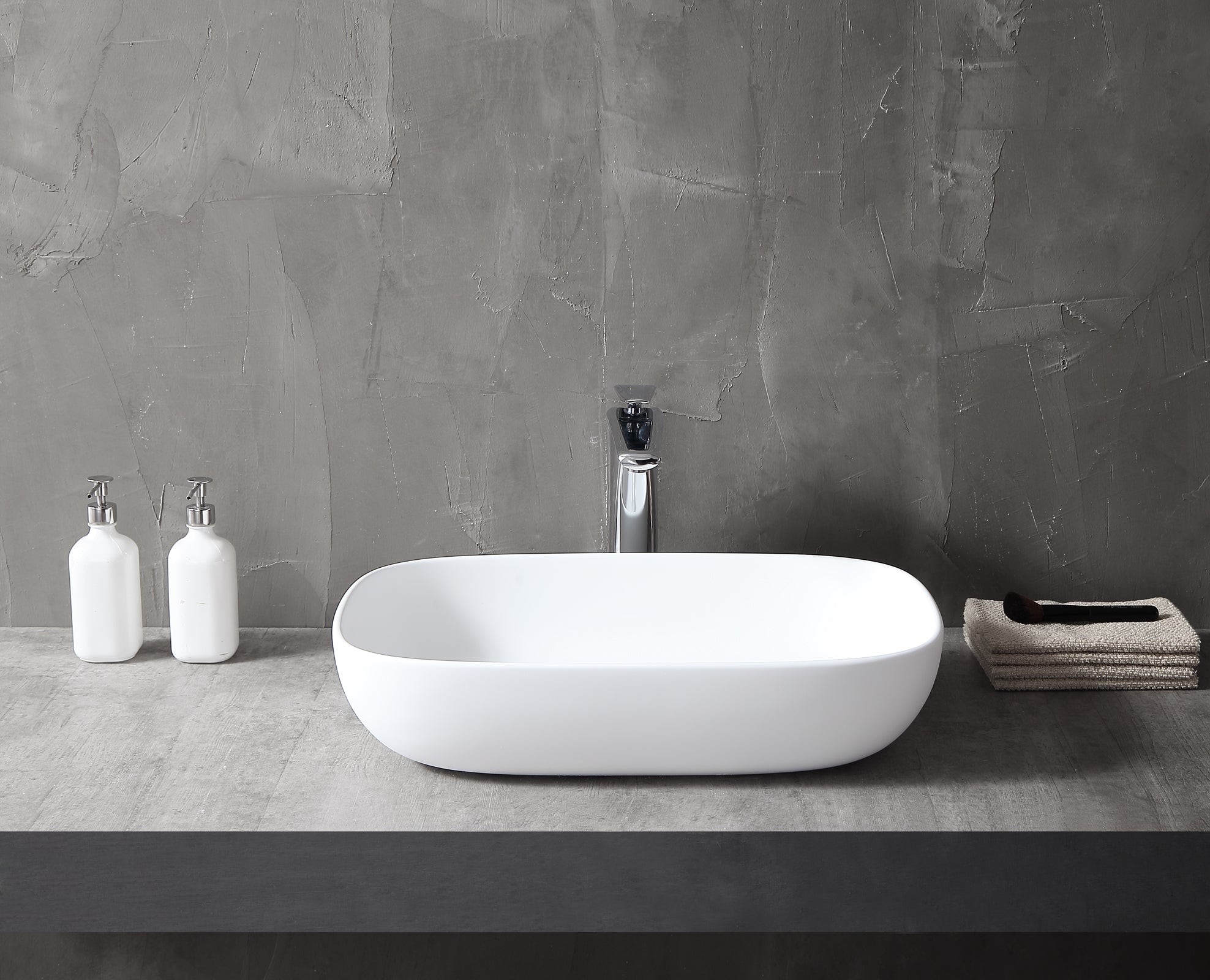 MonBlari TW-A102 countertop basin – modern solid surface bathroom sink