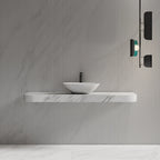 MonBlari TW-A107 Oval Solid Surface Countertop Basin 540mm Front View