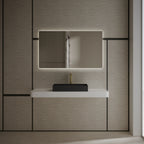 MonBlari TW-A160 Black Countertop Solid Surface Basin