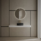 MonBlari TW-A8129 black solid surface basin front view