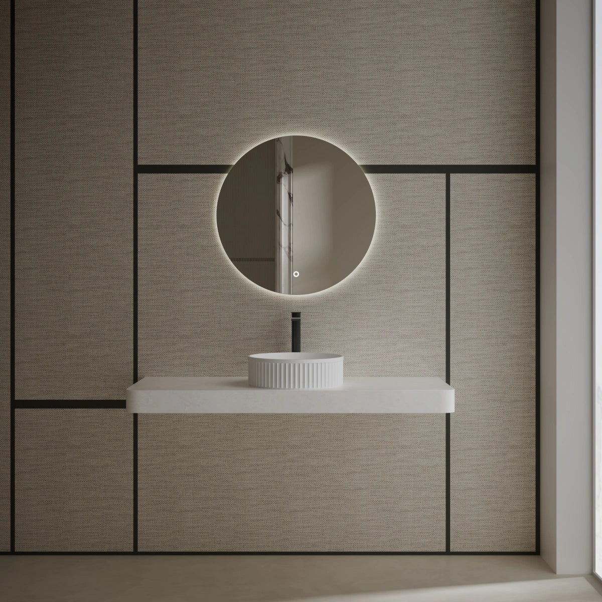 MonBlari TW-A8129 solid surface basin front view