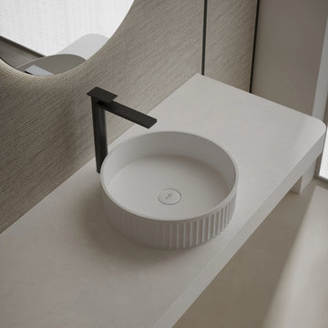 MonBlari TW-A8129 solid surface basin side view