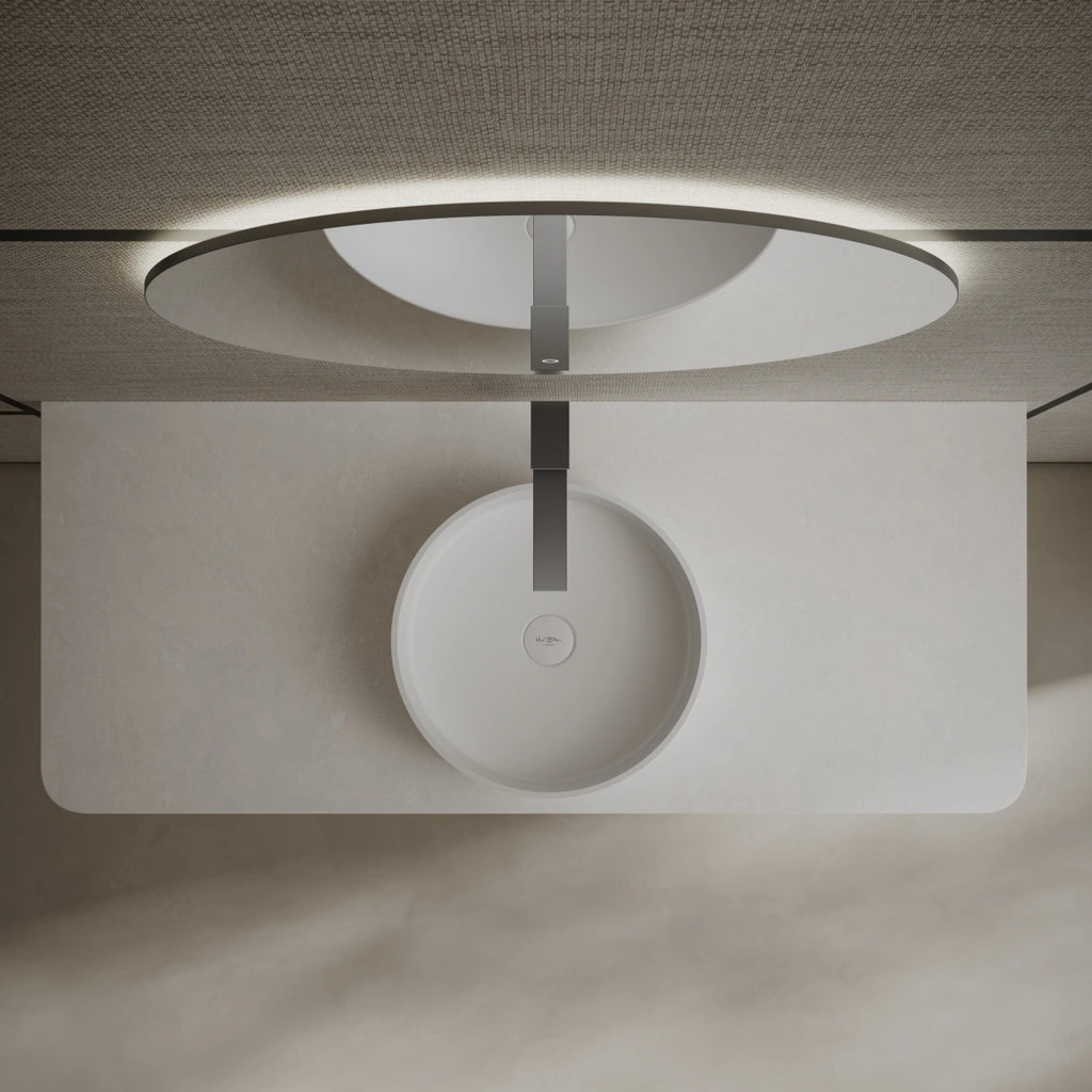 MonBlari TW-A8129 solid surface basin top view