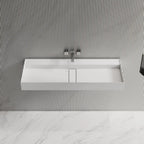 MonBlari TW-G211 Solid Surface Wall-Mounted Basin Bathroom Vessel Sink 800mm - 1200mm Front Top View