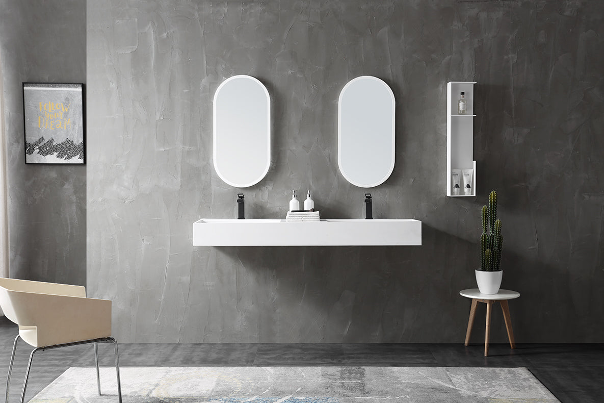 MonBlari TW-G231 solid surface basin top view Main image