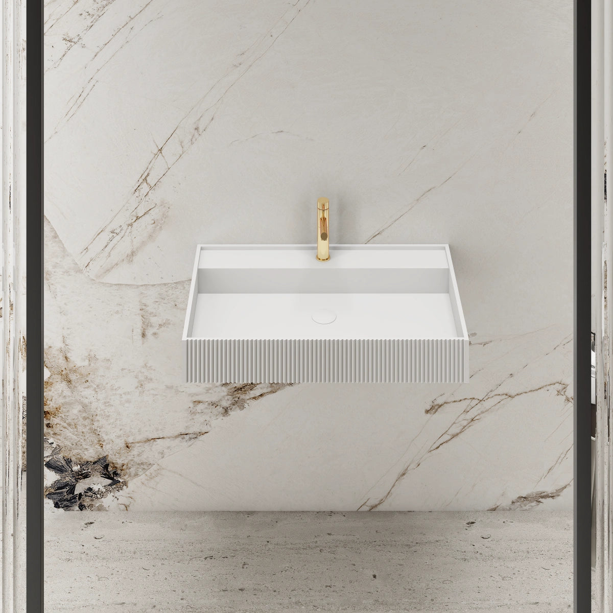 MonBlari TW-G251 Wall-Mounted Basin Front Top View