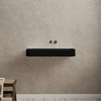 MonBlari TW-G261 Black Solid Surface Wall-Mounted Basin Front View