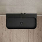 MonBlari TW-G261 Black Solid Surface Wall-Mounted Basin Top View Detail