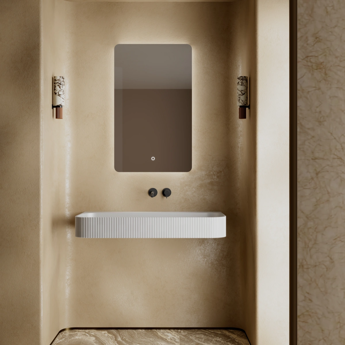 MonBlari TW-G261 Wall-Mounted Basin Front View Main image
