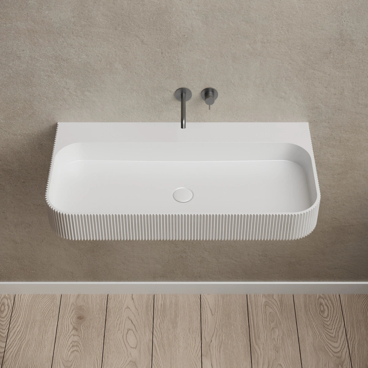 MonBlari TW-G261 Wall-Mounted Basin Top View Close-up