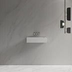 MonBlari TW-G272 Solid Surface Wall-Mounted Basin 600mm Front View