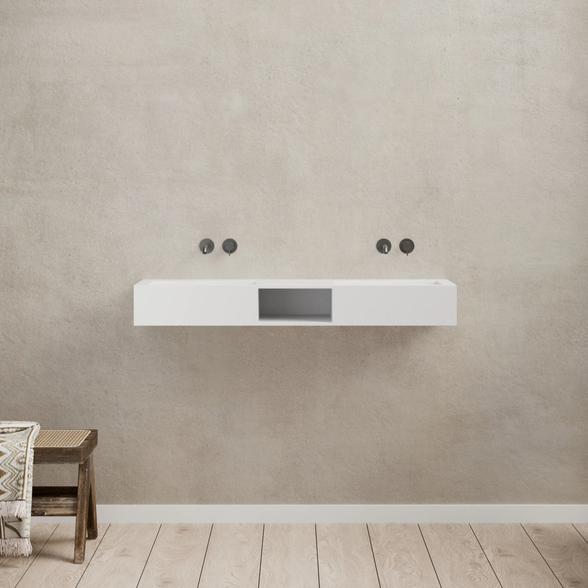 MonBlari TW-G286 Solid Surface Wall-Mounted Basin