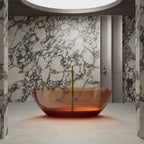 MonBlari Tw-8507T Brown Freestanding Resin Buthtub Front View