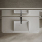 MonBlari Tw-A113 White Countertop Solid Surface Basin 450mm Top View Close-up