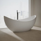 MonBlari Venus Series MR-88878 White Freestanding Solid Surface Bathtub